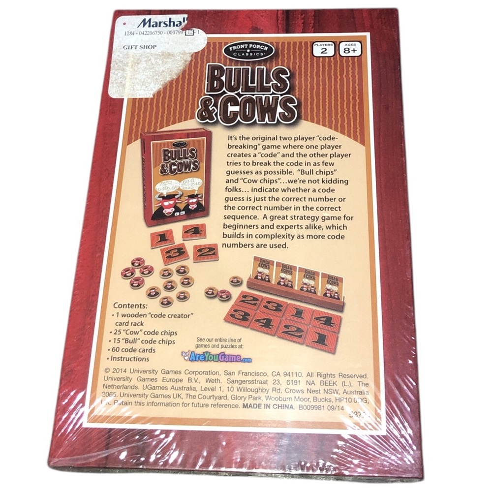 Bulls & Cows Code-Breaking Game - Picture 2 of 2